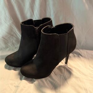 Apt. 9  Suede Black Ankle Booties with 4.5” Stiletto Heel